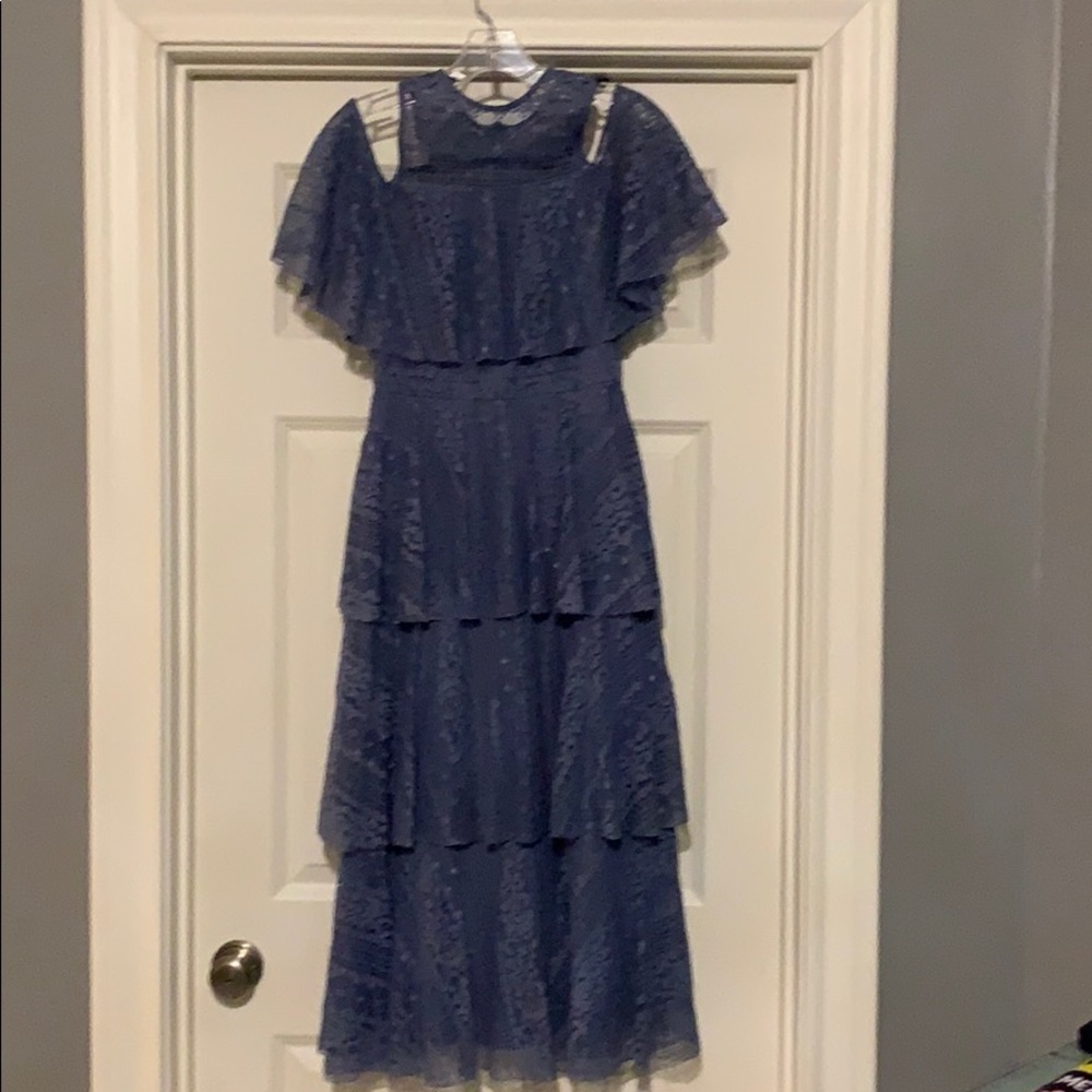 Lace Cornflower Blue Dress